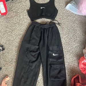 Black Nike lounge set